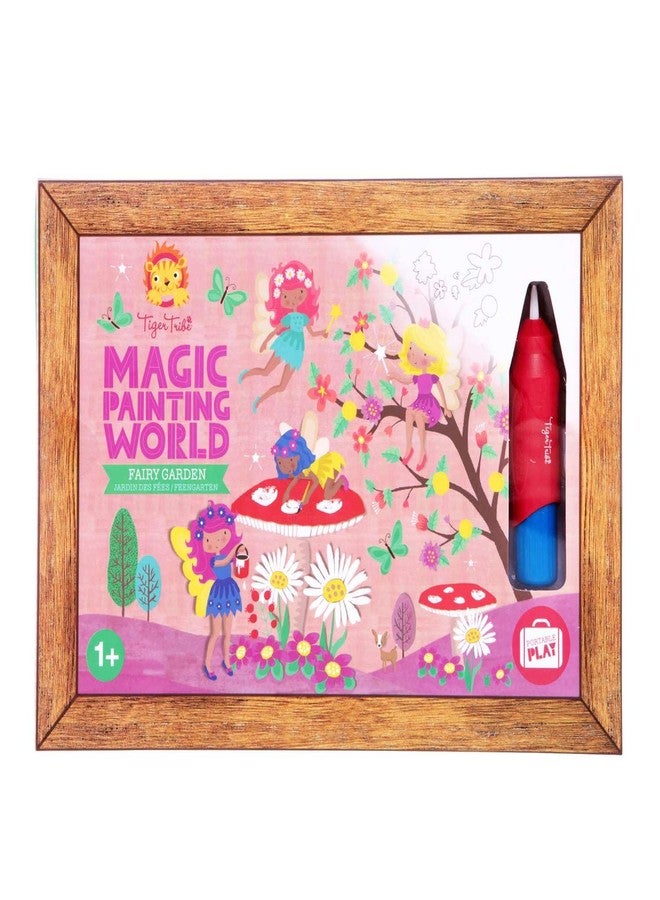 Tiger Tribe Magic Water Painting World - Fairy Garden. Reusable. Mess-Free Coloring. Includes Seek & find Activities. Portable Play. Ages 1-4 Years - Image 1